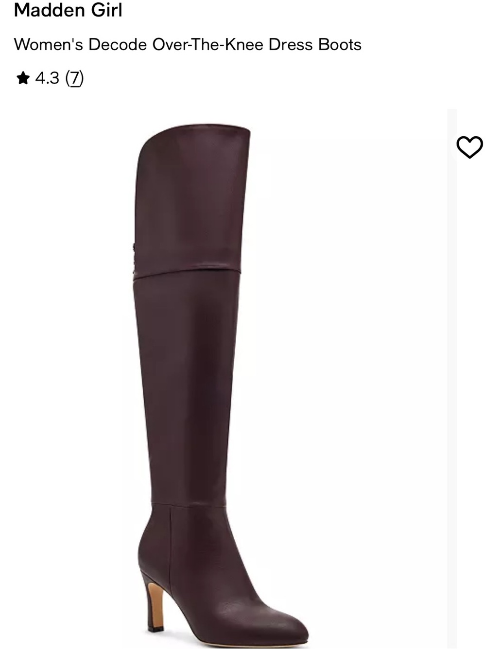 Madden Girl Over-The-Knee Boots in Plum